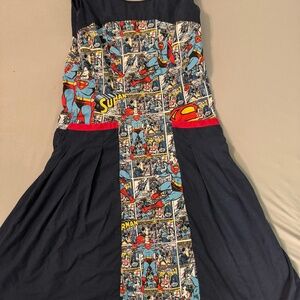 Small-Med Handmade Superman Dress With Pockets